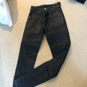 Pleather pants